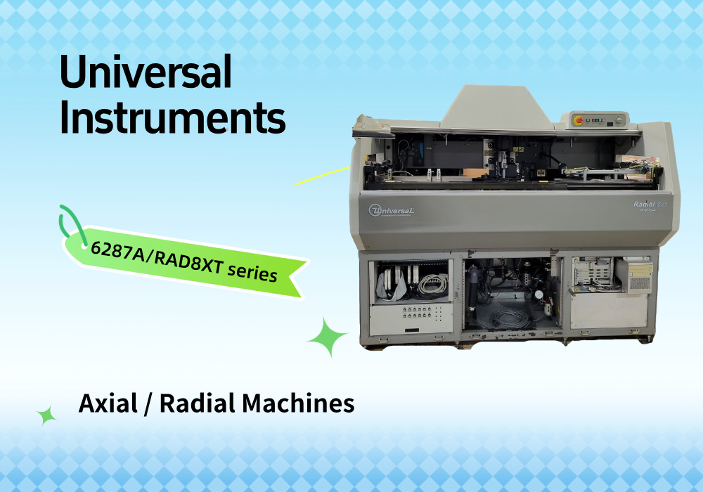 Universal Instruments axial radial machines Máquinas radiales axiales de Universal Instruments