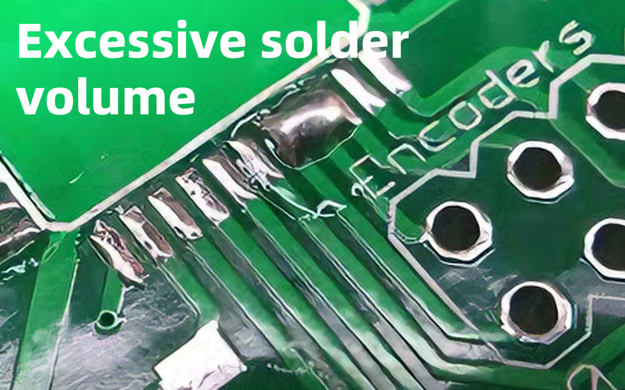 1.1 Repeated insufficient:excessive solder volume 1.1 Insuficiente repetido: volumen de soldadura excesivo