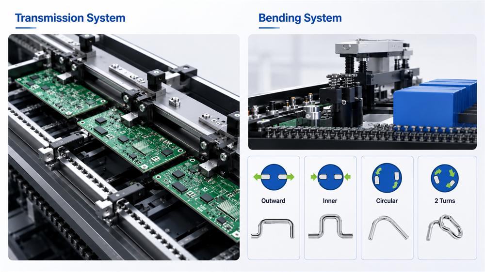 Transmission System And Bending System Sistema de transmisión y sistema de doblado