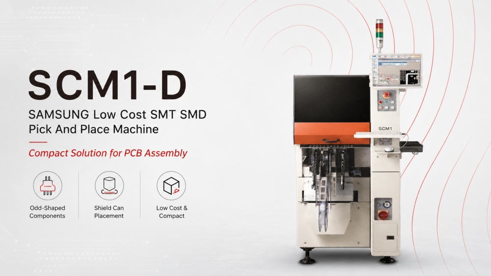 SCM1-D SAMSUNG Low Cost SMT SMD Pick And Place Machine SCM1-D SAMSUNG Máquina de recogida y colocación de bajo coste SMT SMD