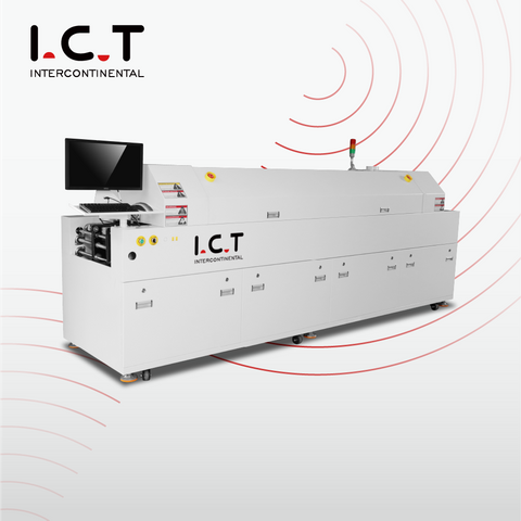 I.C.T-S6 |Máquina rentable de horno de reflujo sin plomo de 6 zonas SMT Precio bajo