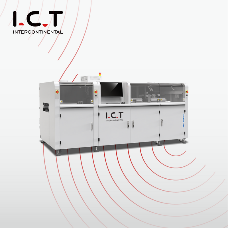 I.C.T-SS550P1 |Máquina de soldadura por ola selectiva PCB en línea totalmente automática con 2 crisoles 