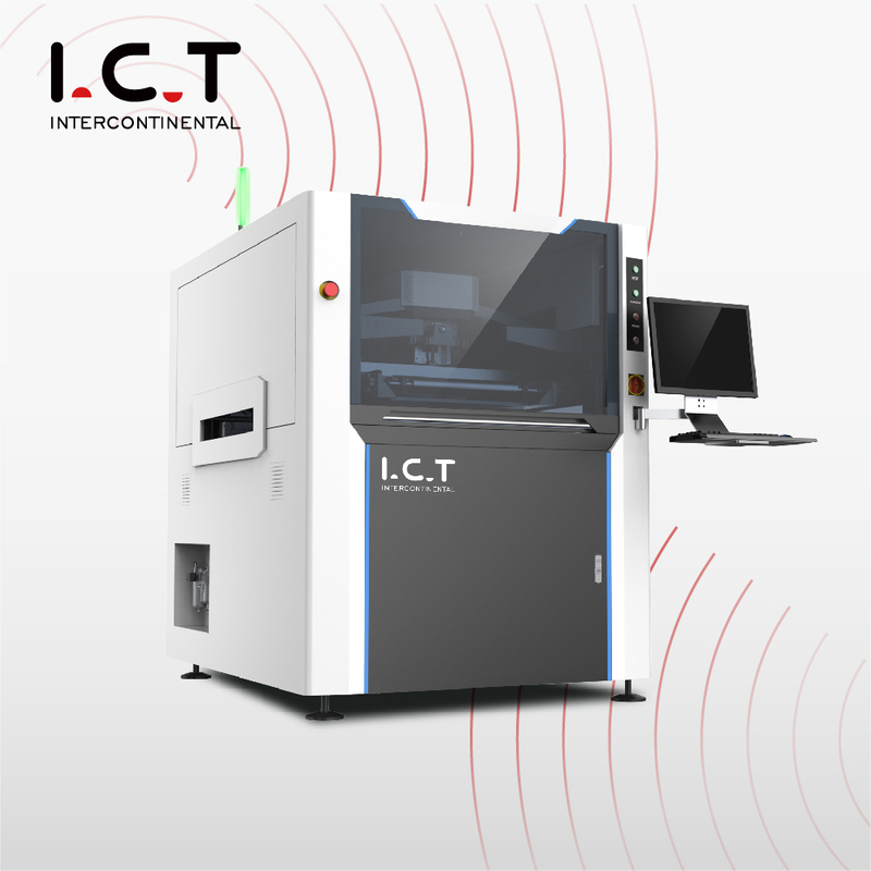 I.C.T |Máquina de impresión manual de plantilla digital con pcb