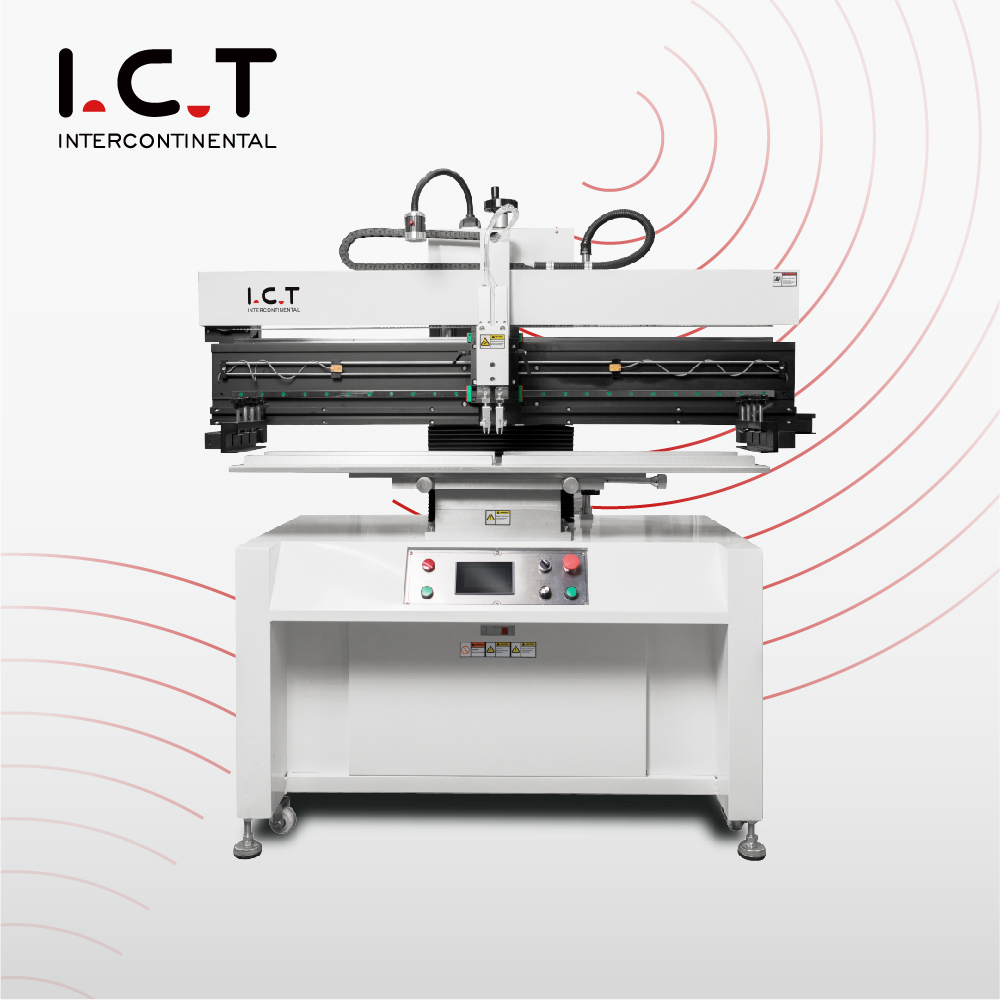 I.C.T-P12 | Pantalla semiautomática de alta precisión SMT sténcil impresora en SMD línea de ensamblaje