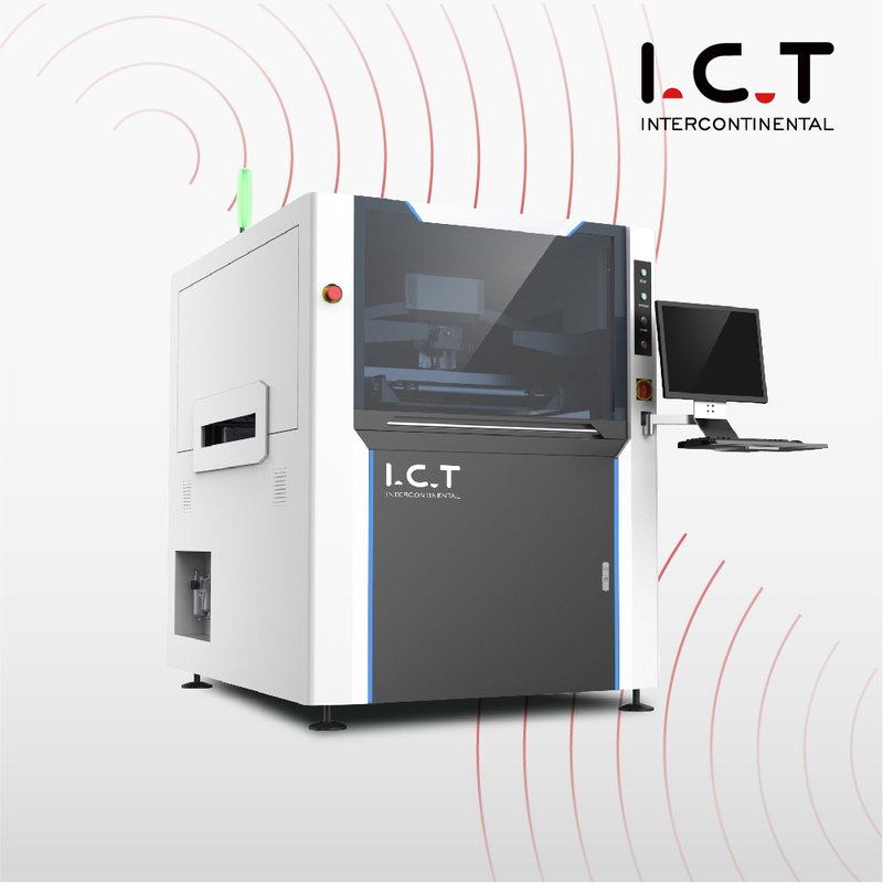 I.C.T |Máquina de impresión neumática de pasta de soldadura Manual SMT de pancartas de alta precisión