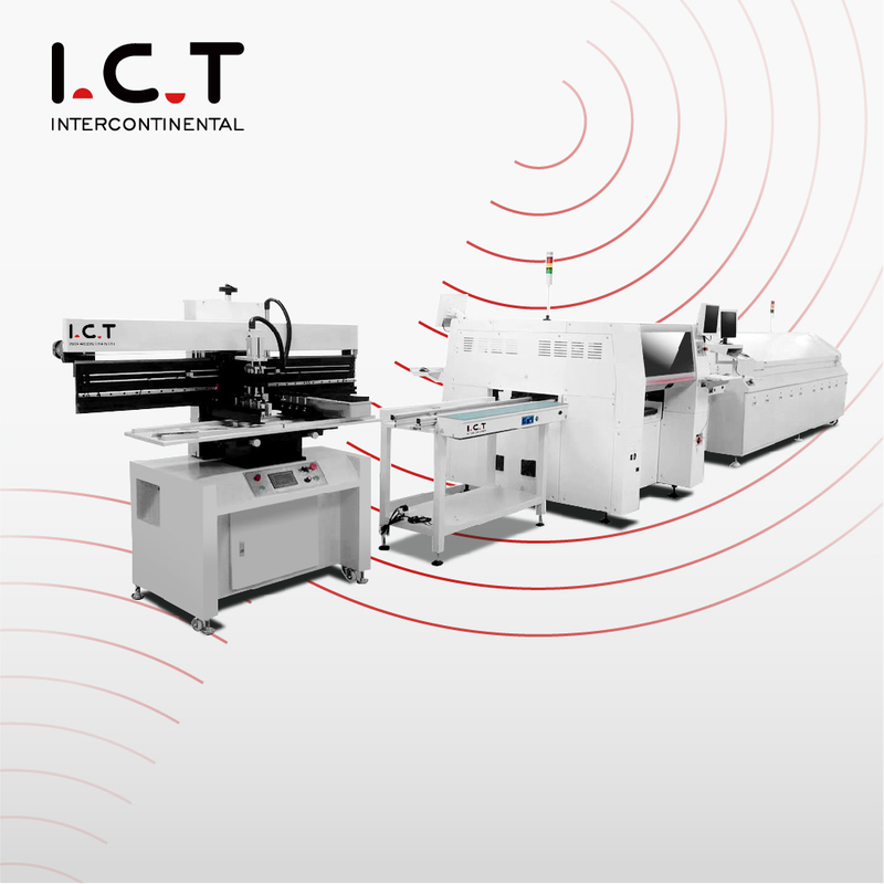 I.C.T |Línea de producción económica semiautomática de alta calidad SMT LED