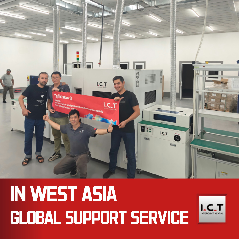 I.C.T | SMT Máquina encoladora por pulverización de revestimiento para PCB LED