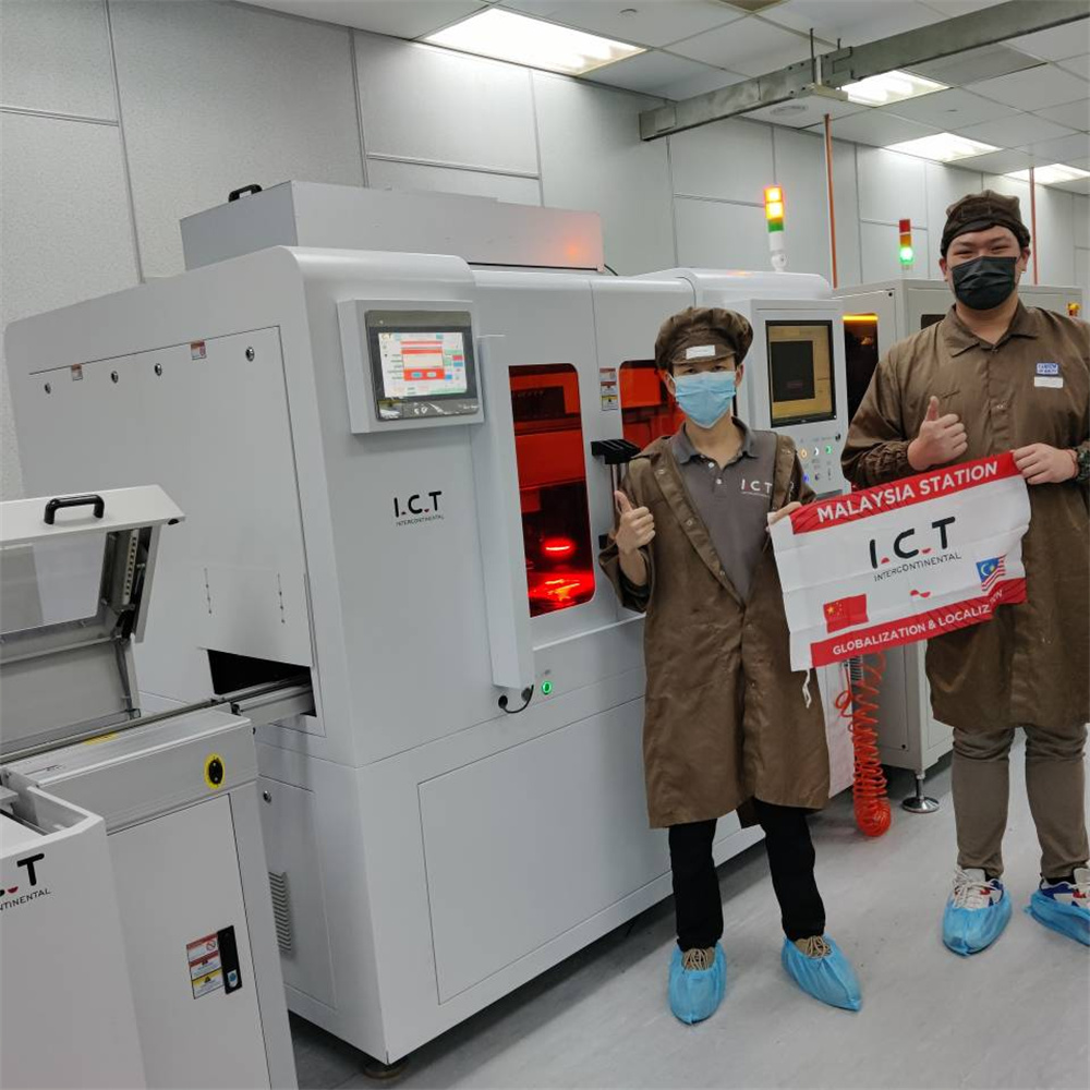 I.C.T | Sistema automático de singularización de sustrato PCB Máquina de corte por láser