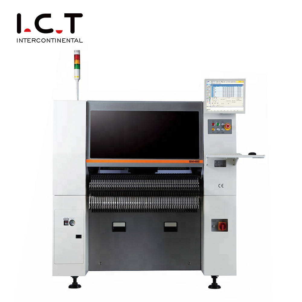 I.C.T |LED Fabricación ligera PCB Máquina de ensamblaje Colocación de chips SMD Máquina de horno de reflujo Pick and Place