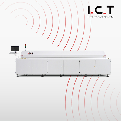 I.C.T |SMT Precio del horno de soldadura por reflujo con 8 zonas de calor