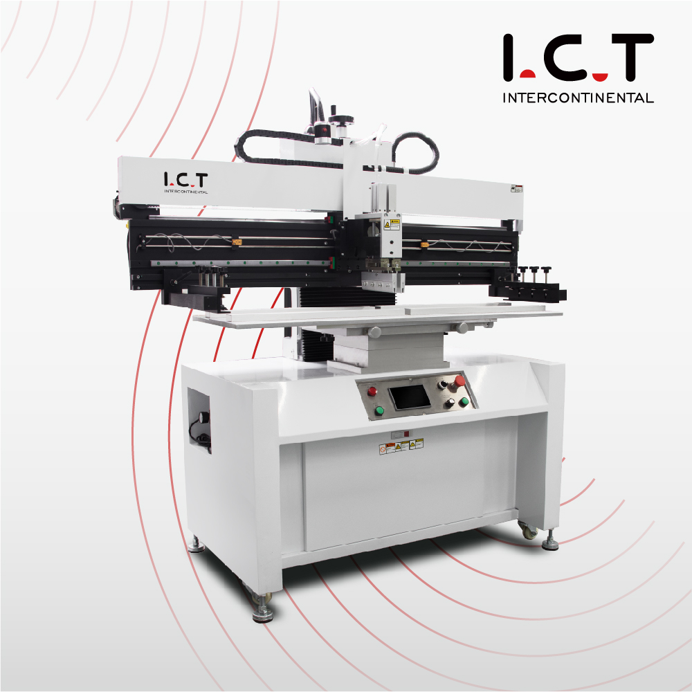 I.C.T |Impresora de plantillas de pasta de soldadura semiautomática LED SMT