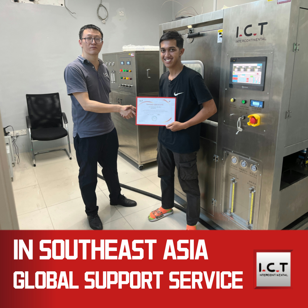 I.C.T PCBA Máquina de limpieza para PCB Limpiador por aspersión de agua para tableros