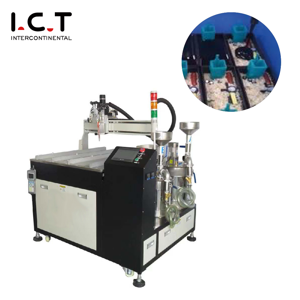 I.C.T |Máquina dispensadora semiautomática de encapsulado de pegamento epoxi de resina de dos componentes