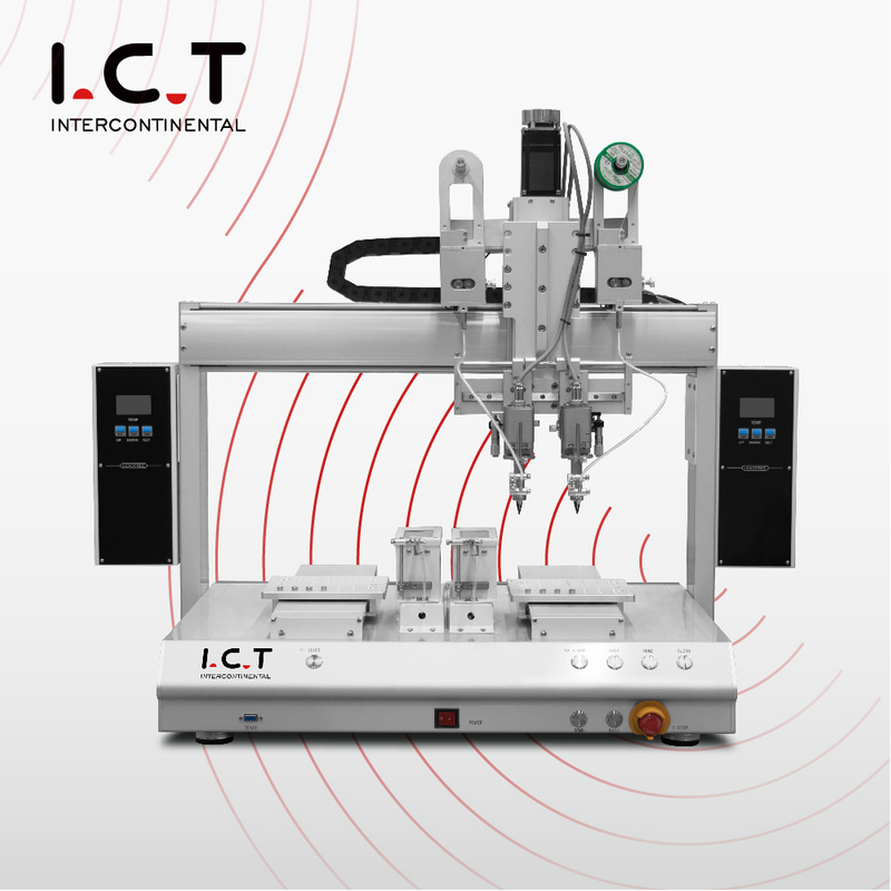 I.C.T |Juguete PCB cartesiano Robot de soldadura por puntos LED automático Máquina Batería