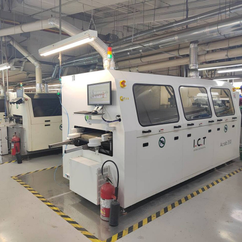 I.C.T | Máquina que suelda por inmersión de la cabeza del doble de la máquina que suelda de onda Acrab 350/450