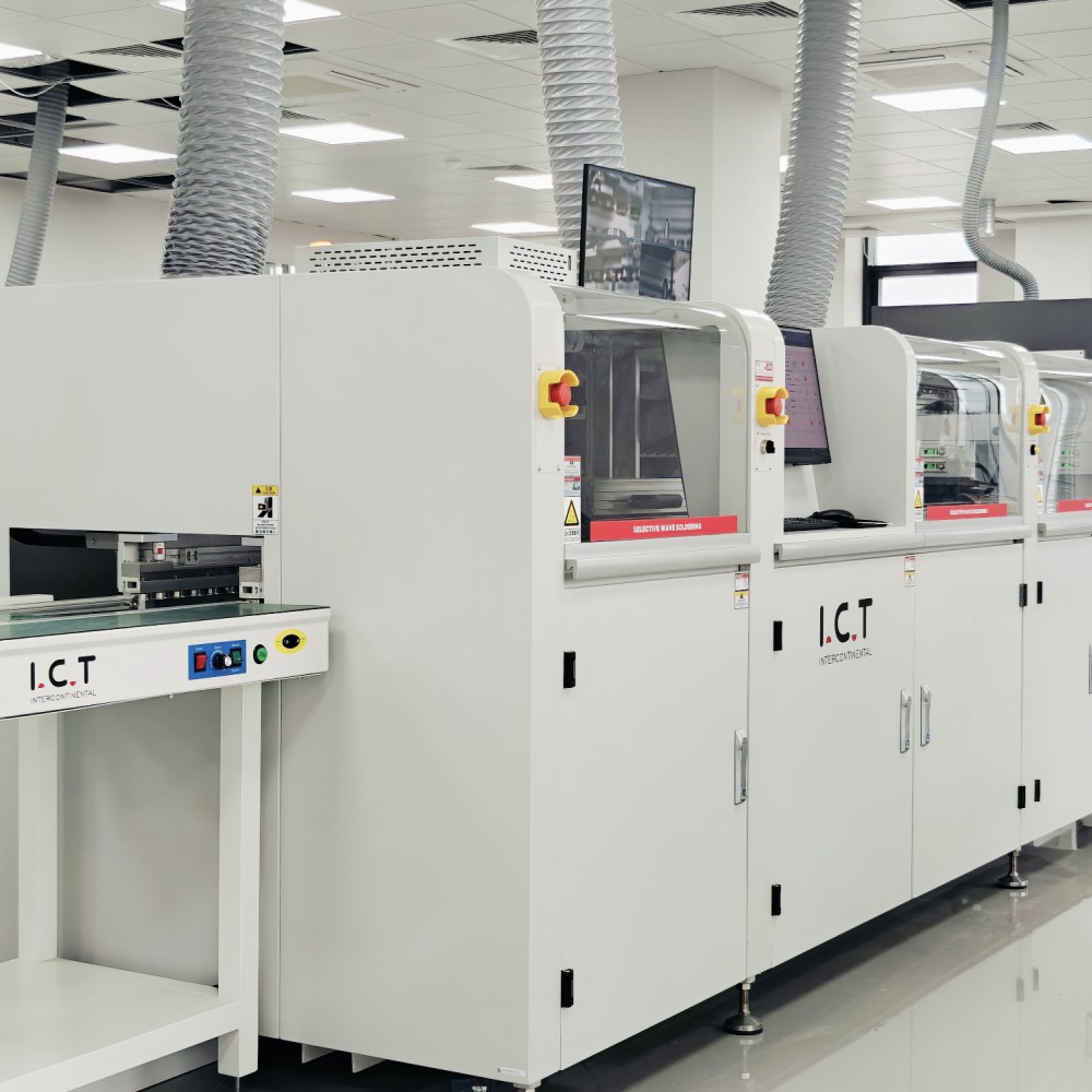 I.C.T | Selectivo de escritorio THT Máquina de soldadura por ola fuera de línea PCB