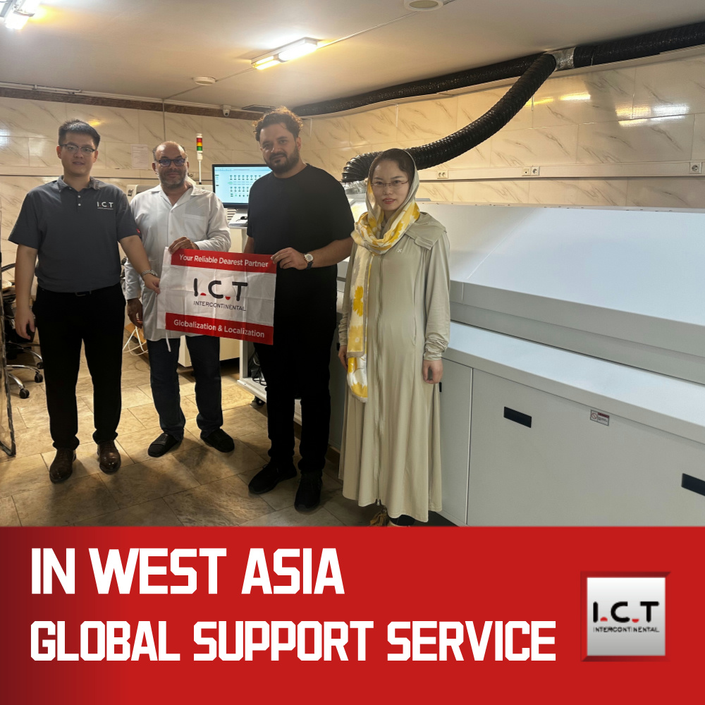 I.C.T | Horno tostador de soldadura por reflujo IR de aire caliente sin plomo SMD 600 mm con motor de calefacción