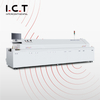 I.C.T |SMT Horno de reflujo Transportador SMT Reflujo con pantalla táctil de cadena de 6 zonas PCB en horno