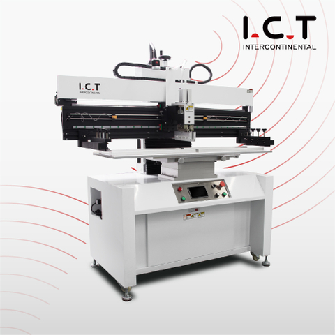 I.C.T SMT Semiautomática sténcil Impresora Máquina de impresión de pasta de soldadura