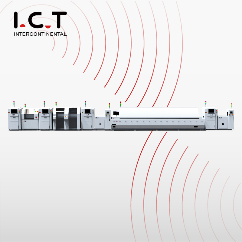 I.C.T |Tarjeta gráfica completa Smd dirigida SMT línea de producción SMT En préstamo