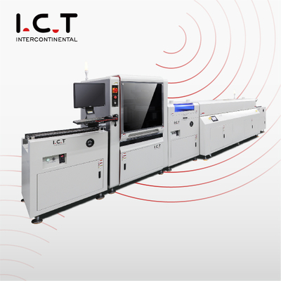 I.C.T |Flexibilidad SMT PCBA Línea de revestimiento conformado selectivo doble digital para PCB