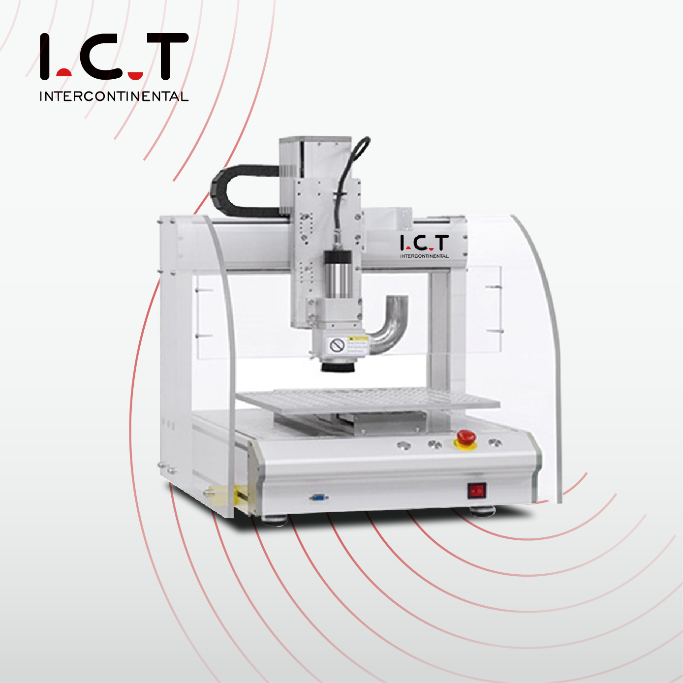 I.C.T |Vision PCB Máquina de husillo enrutador cortadora de trabajo