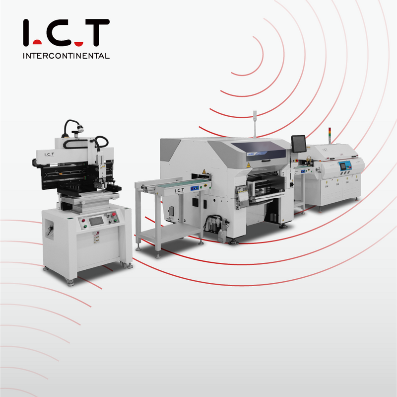 I.C.T |LED Línea de montaje de bombillas Máquina semiautomática