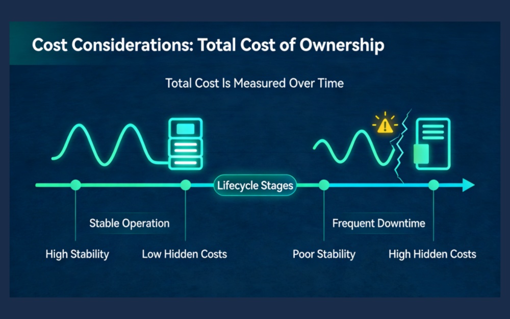 El costo total se mide a lo largo del tiempo
