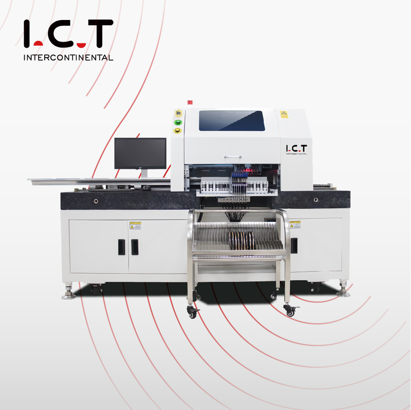 I.C.T |SMD Línea de producción de selección y colocación de soldadura al vacío semiautomática