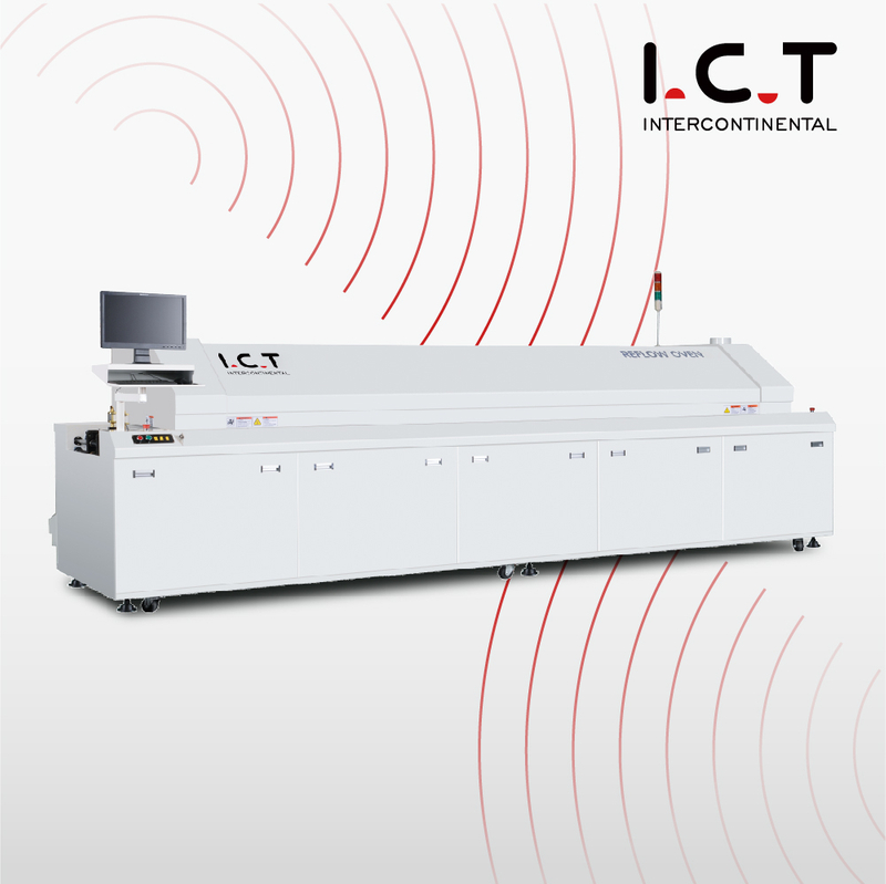 I.C.T |Máquina de Soldar 150-200w para SMT Horno de Reflujo Electrónico Transportador SMT