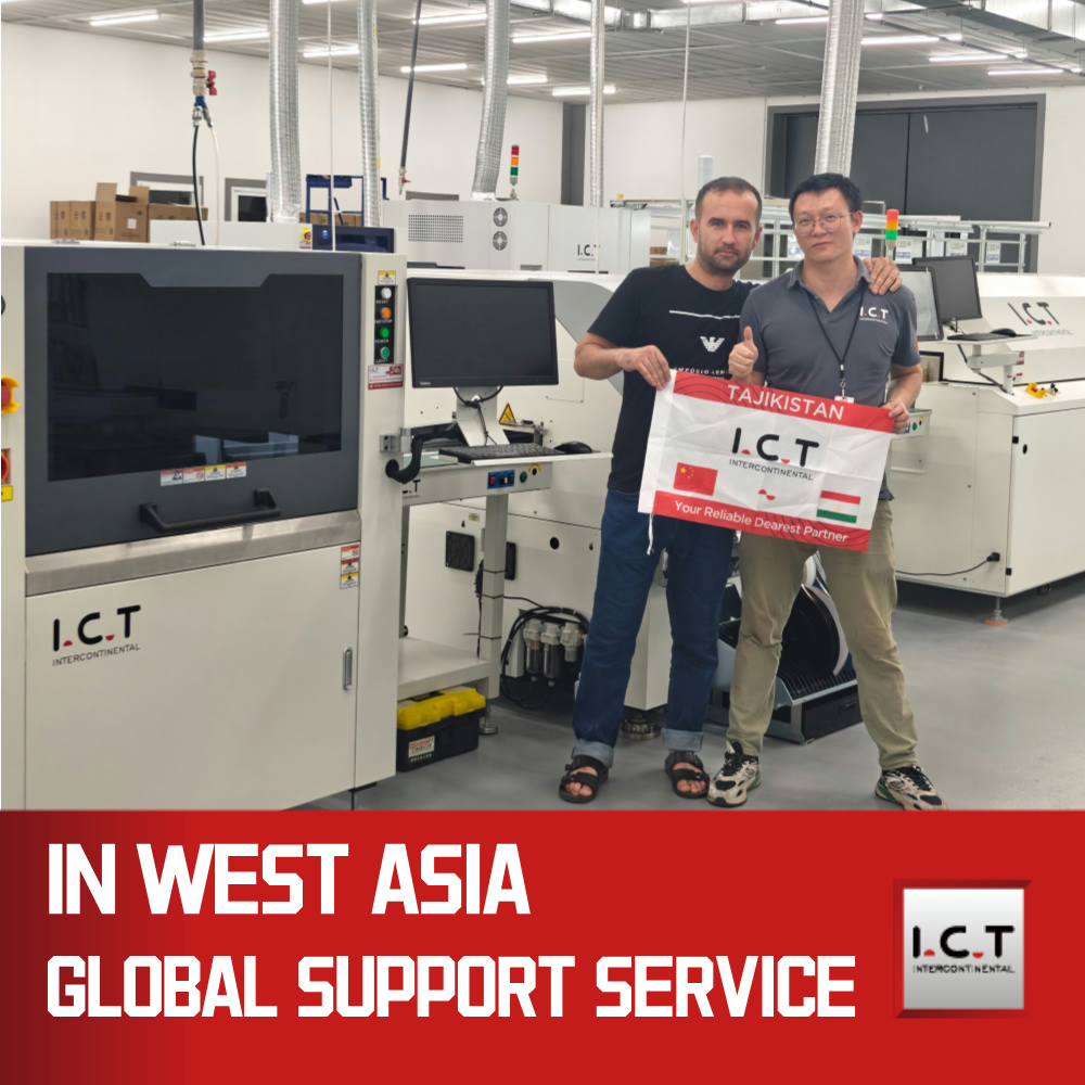 I.C.T | SMT totalmente automática SMD impresora de pasta de soldadura con pantalla de ensamblaje de plantilla