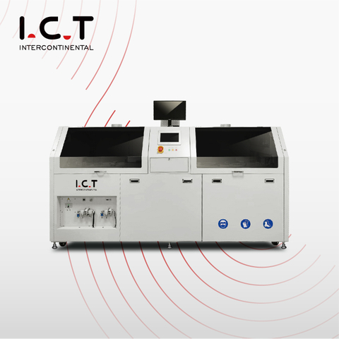 I.C.T |Sistema de máquina de soldadura por onda selectiva dual digital sin plomo de alta eficiencia