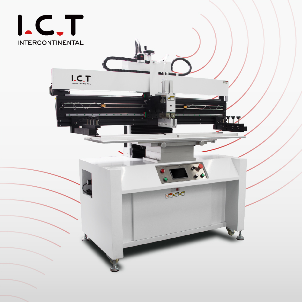 I.C.T |SMT sténcil Impresora Máquina de impresión manual de pantalla de pasta de soldadura semiautomática