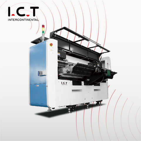 I.C.T |Máquina de recogida y colocación SMT con LED visual de alta velocidad completamente automática