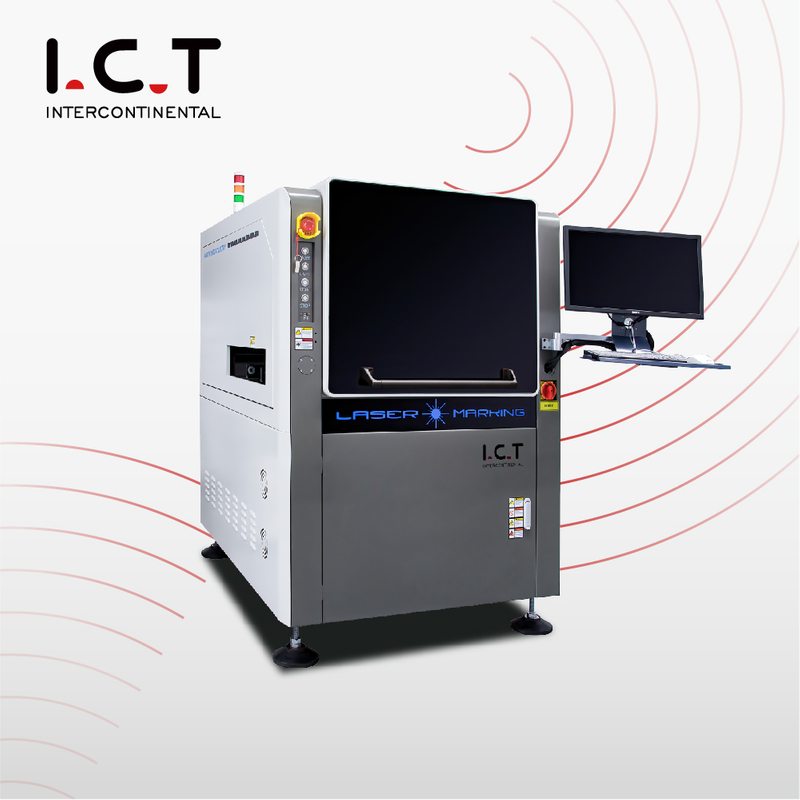 I.C.T |Máquina de marcado de impresión láser de fibra Autofocus 20w 30w 50w 70w 100w