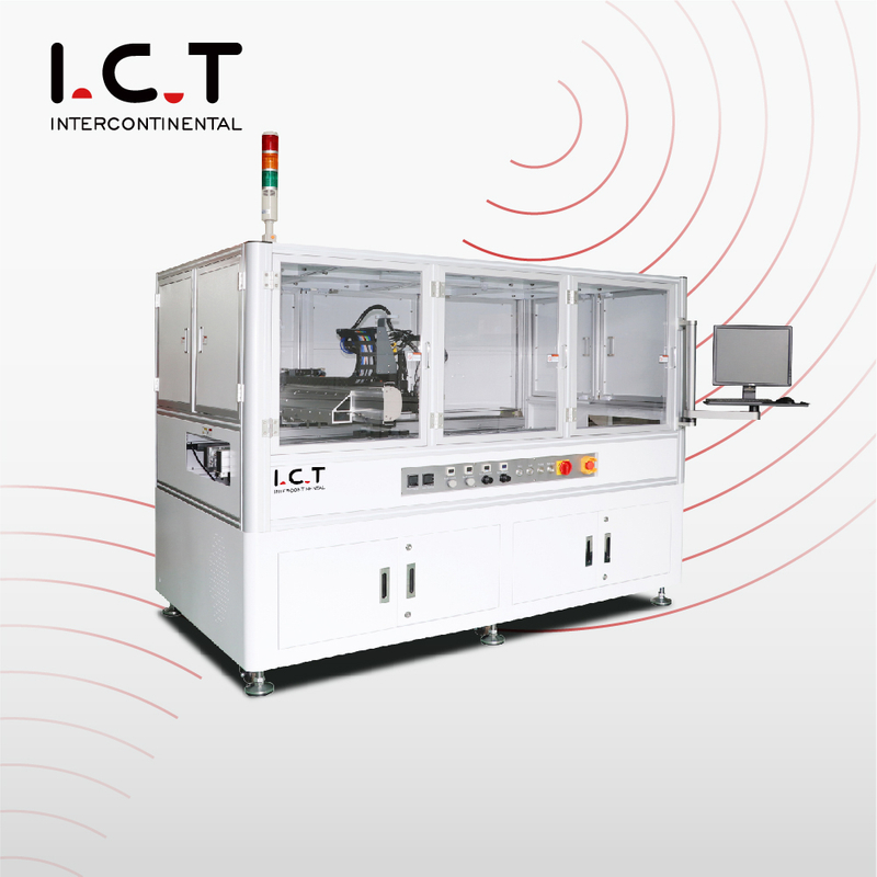 I.C.T |Máquina industrial dispensadora de pegamento semiautomática con pantalla digital