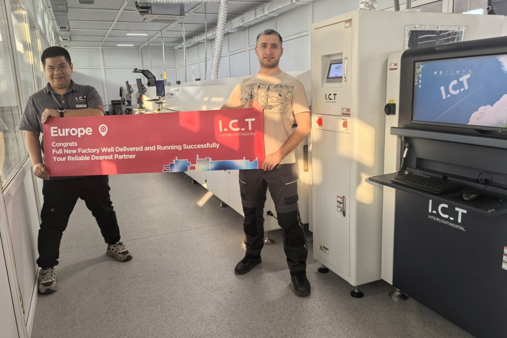 I.C.T Los ingenieros completan con &eacute;xito la instalaci&oacute;n de la l&iacute;nea SMT en Europa.jpg