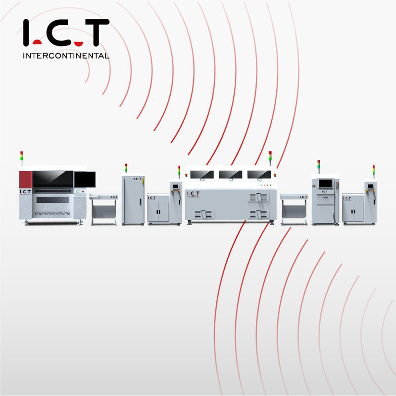 I.C.T |Transportador de alta calidad en SMT PCB máquina de línea de ensamblaje LED para disco flash USB