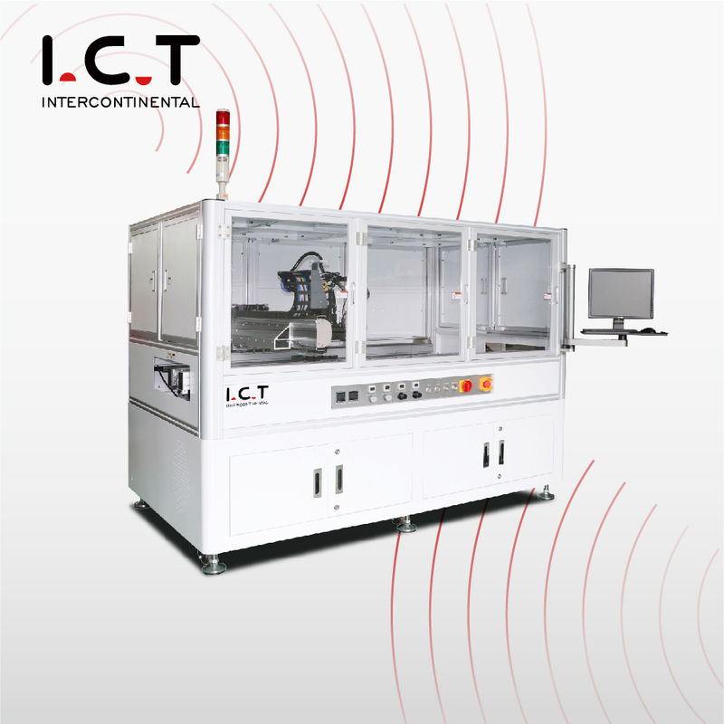 I.C.T |Máquina dispensadora de pegamento automático Ab de fusión en caliente