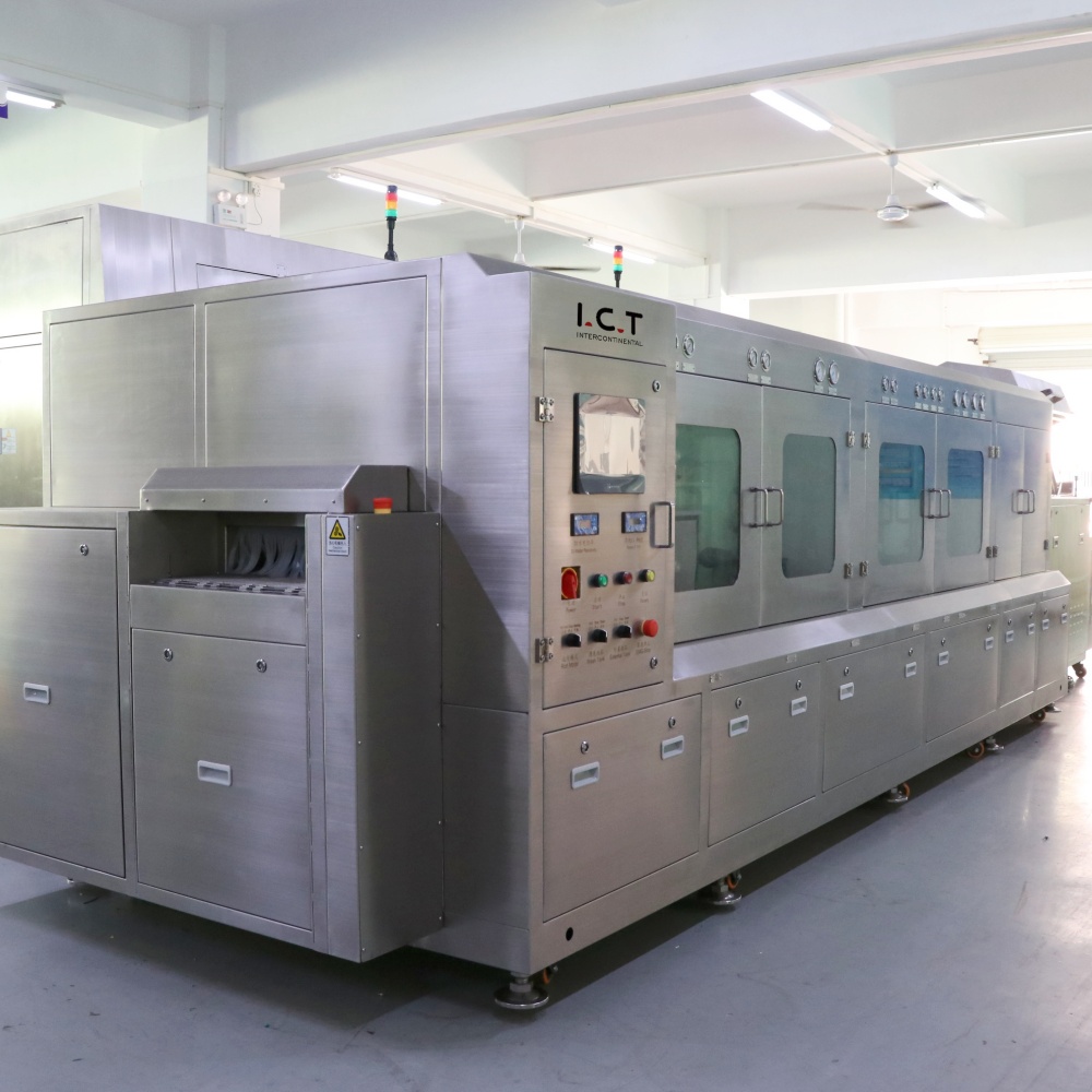 I.C.T | Motor robótico limpiafondos en línea PCB lavadora de limpieza de plantillas