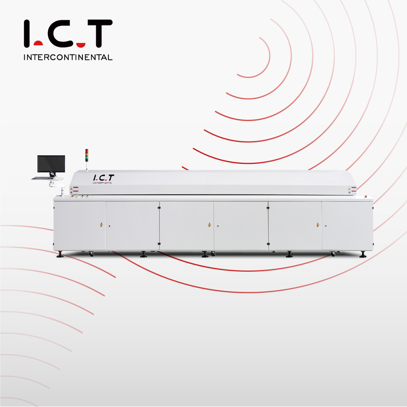 I.C.T |9 zonas SMT Horno de reflujo infrarrojo SMT Precio de la máquina de ensamblaje