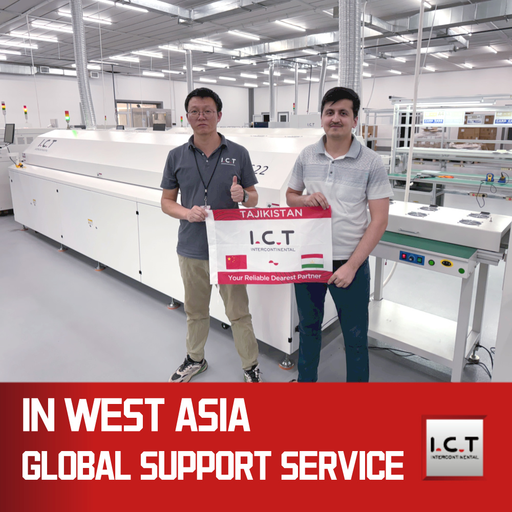 I.C.T | Rentable SMT Máquina de horno de reflujo para soldadura por reflujo 600 mm