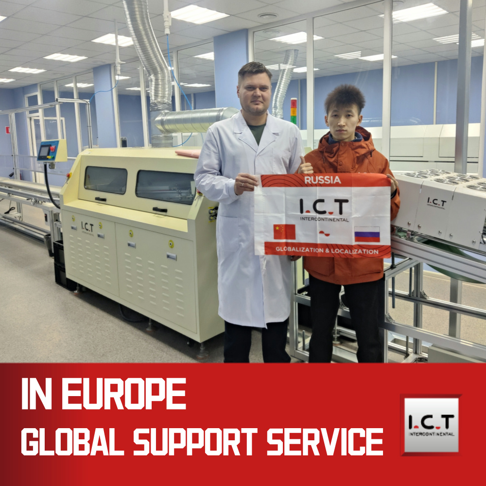 I.C.T | PCB Máquina de soldadura por ola totalmente automática y sin plomo