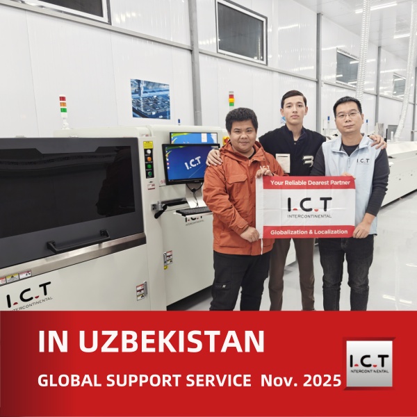 I.C.T entrega SMT y líneas DIP para la fabricación de placas base para PC en Uzbekistán