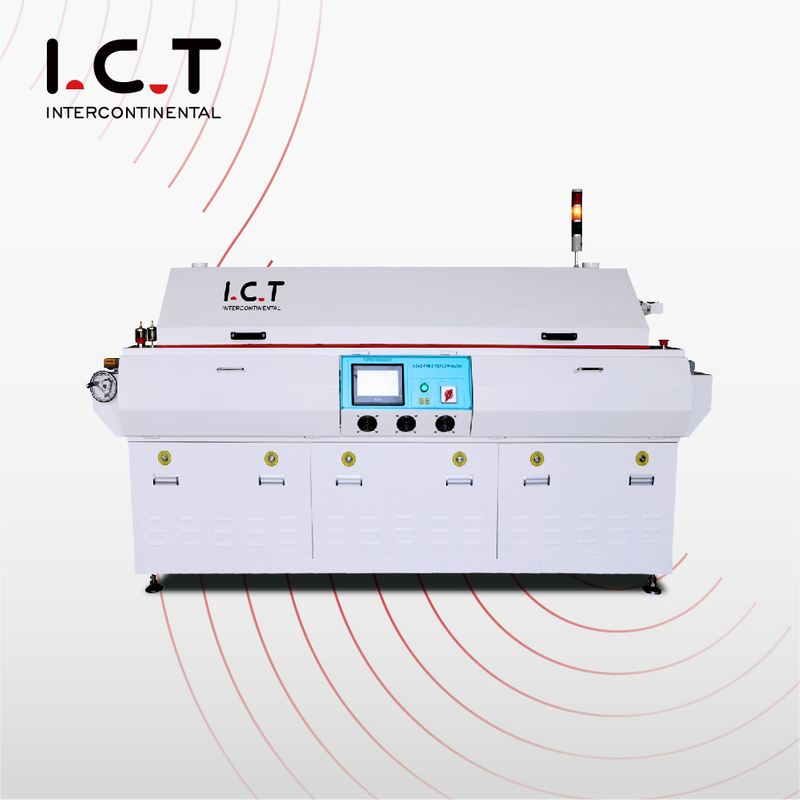 I.C.T |Horno de reflujo de 4 zonas con vacío y sistema controlador de alta gama