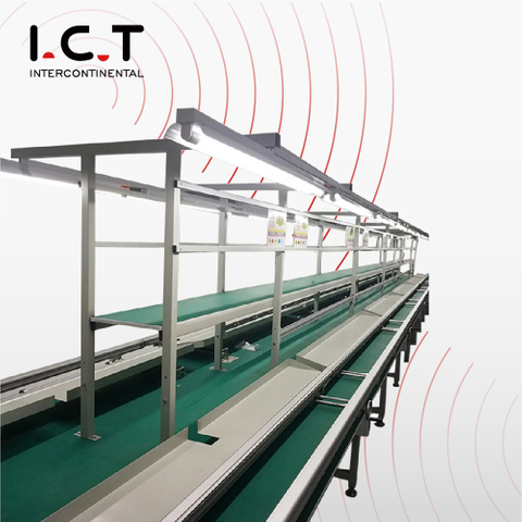 I.C.T |Inserción manual por inmersión PCB Línea de montaje