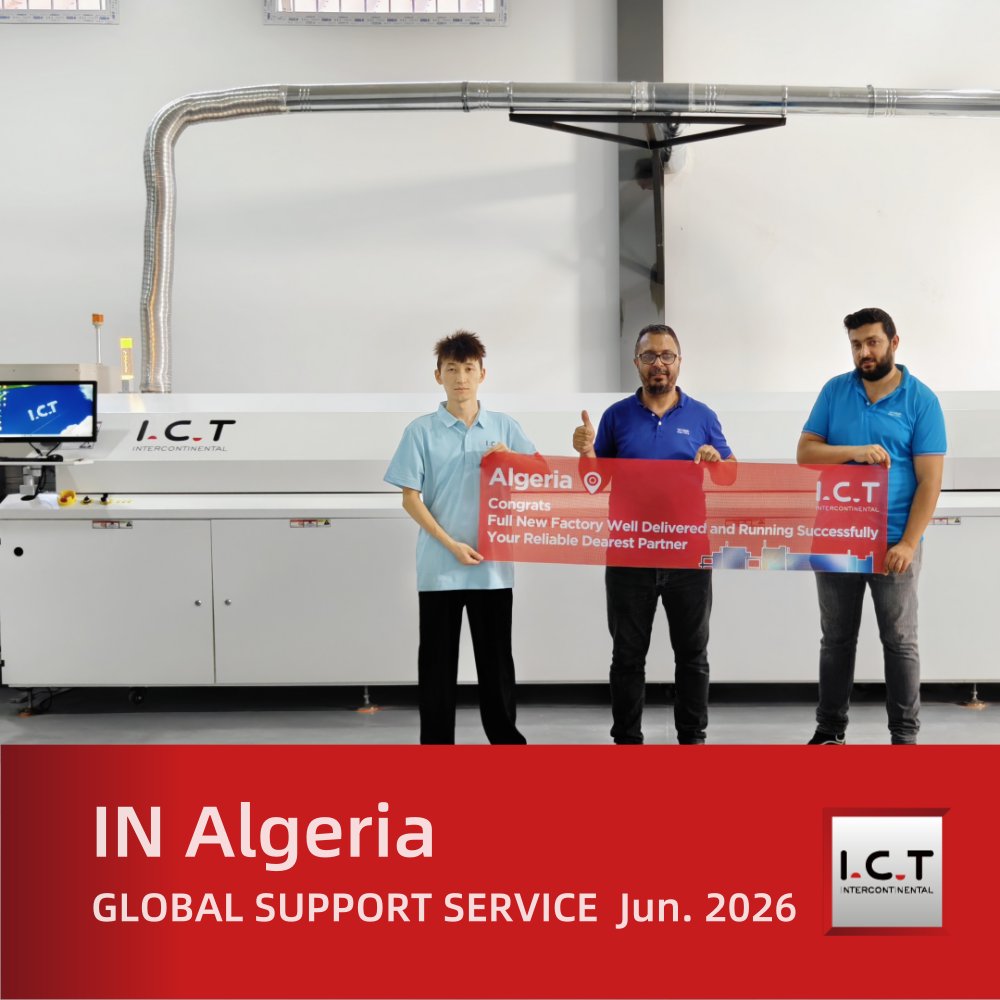 I.C.T | Máquina de horno de reflujo sin plomo SMT con prueba de temperatura, horno de soldadura de reflujo SMT Equipo I Rison