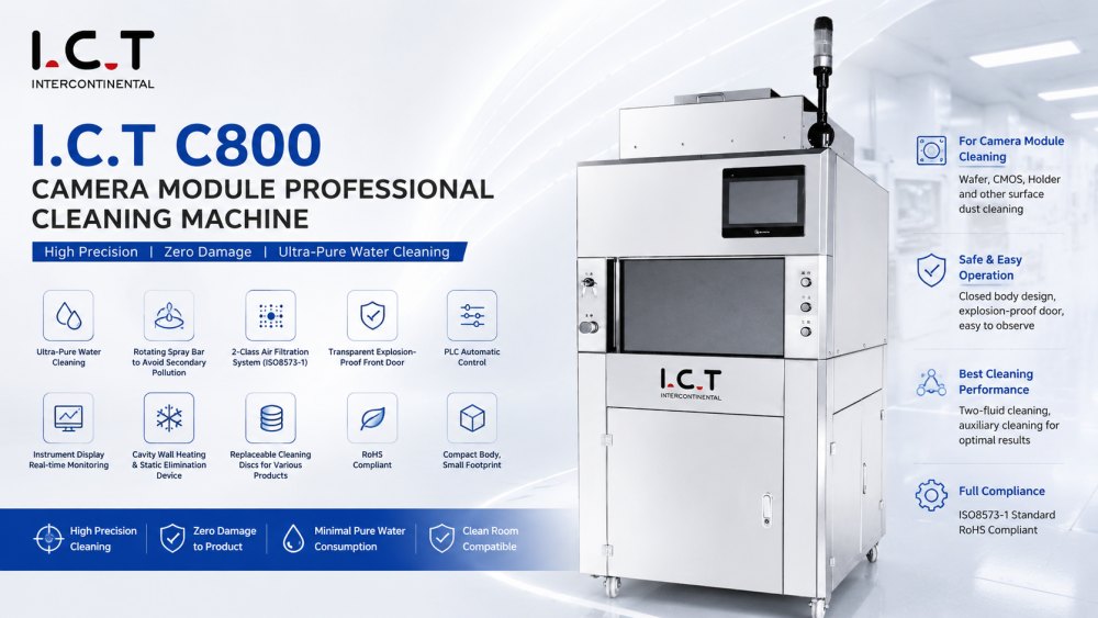 M&aacute;quina de limpieza del m&oacute;dulo de c&aacute;mara I.C.T-C800 