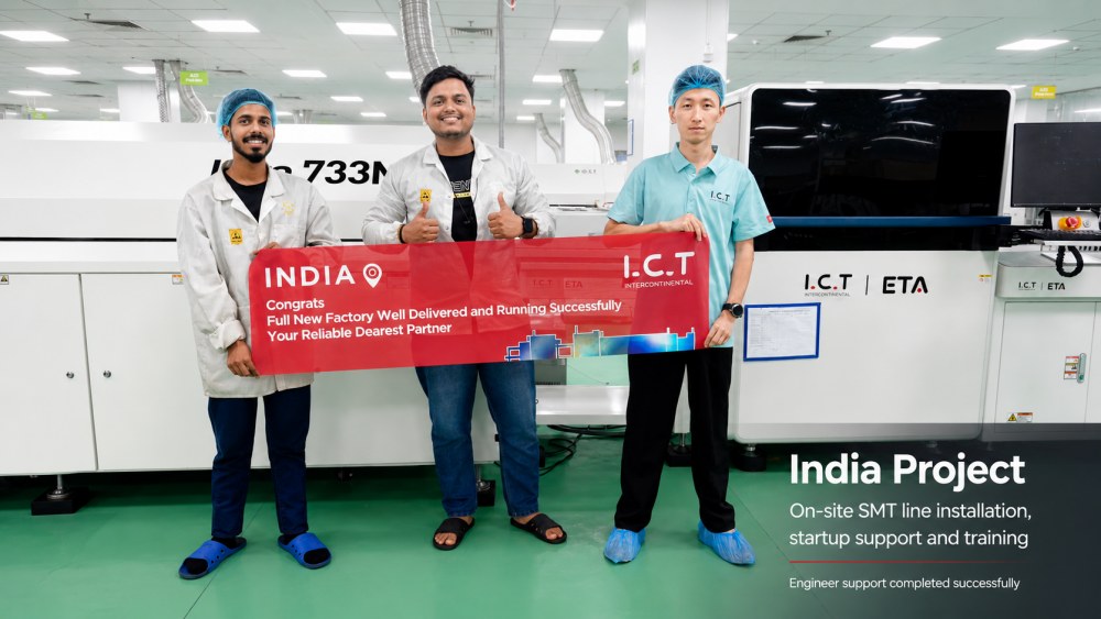I.C.T El ingeniero completa la instalaci&oacute;n de la l&iacute;nea SMT y el soporte de capacitaci&oacute;n en India.jpg
