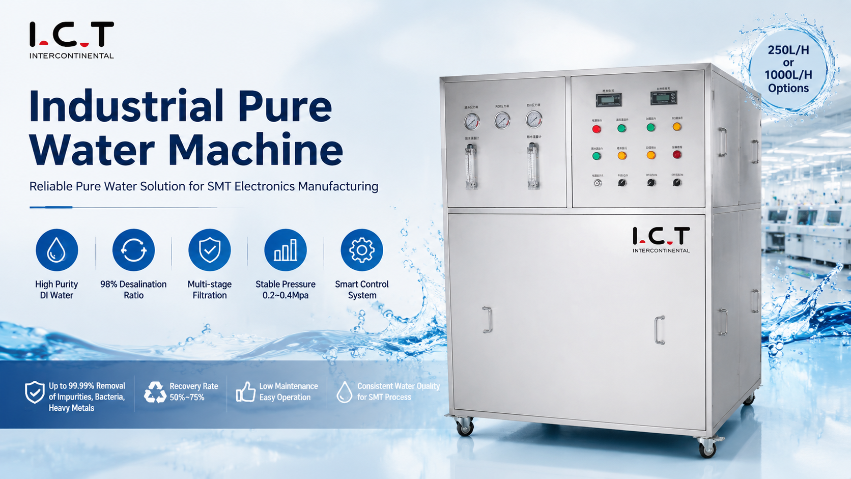 M&aacute;quina de agua pura industrial